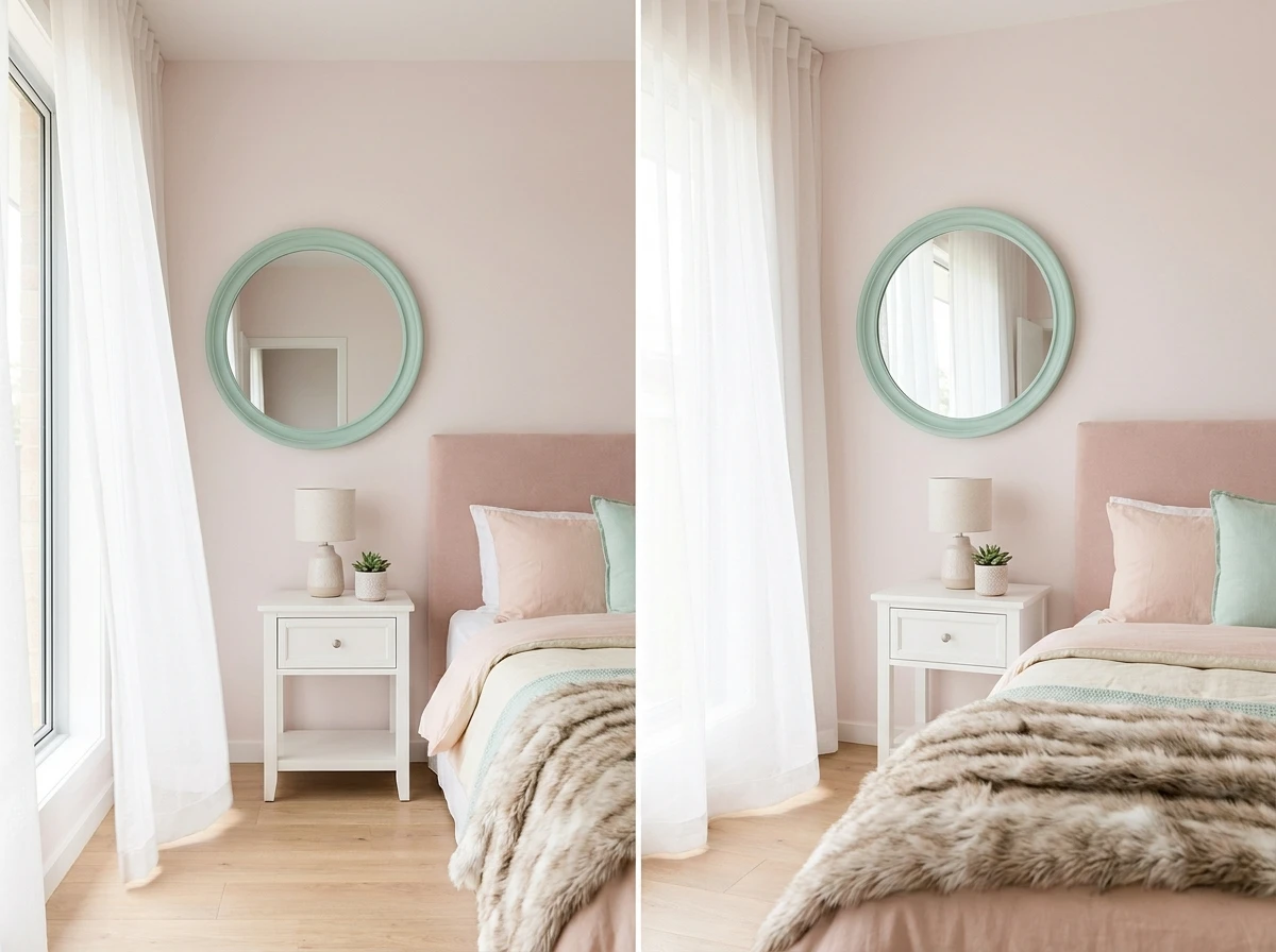 Le miroir pastel pour une chambre douce