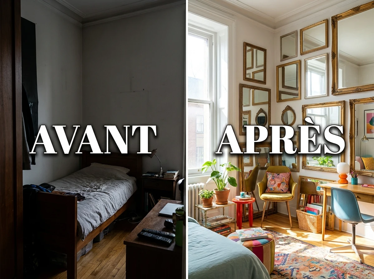Le Mur Miroirs Multiples: Lumière et Profondeur