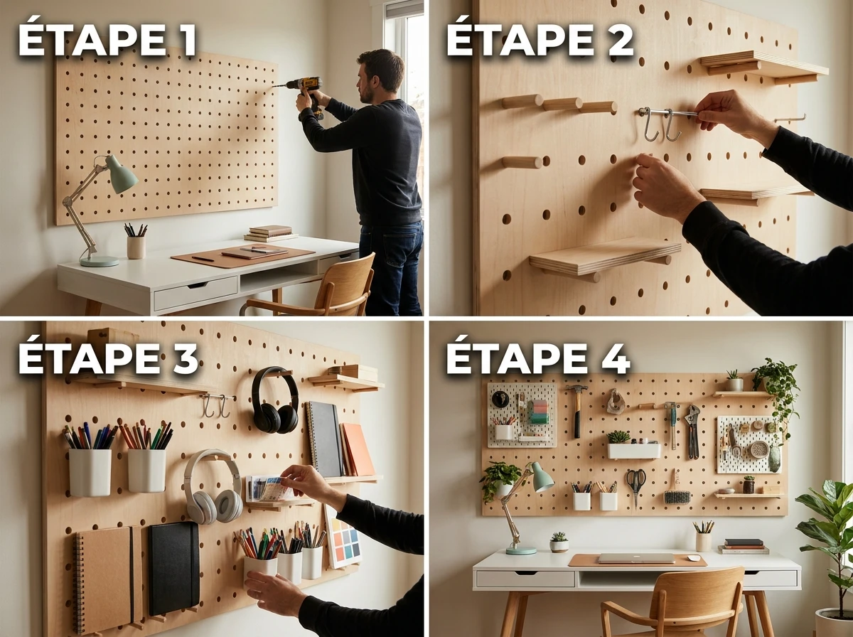Le Panneau Perforé (Pegboard): Mur Fonctionnel et Trendy