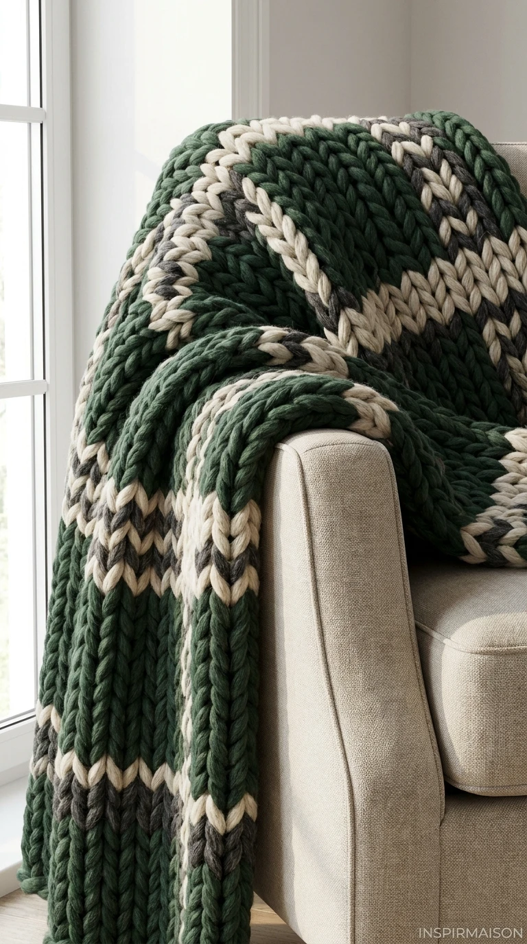 Le plaid au toucher généreux, texture visible et chaleur immédiate