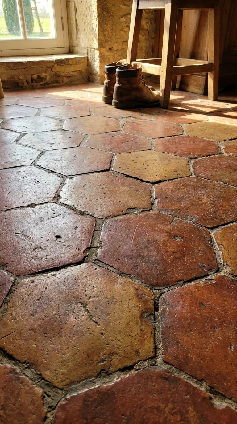 Le sol en tomettes ou en carreaux anciens