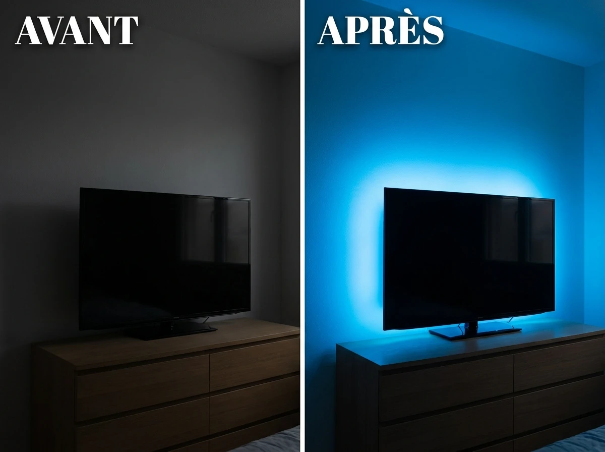 LED Derrière la TV ou l'Écran Gaming