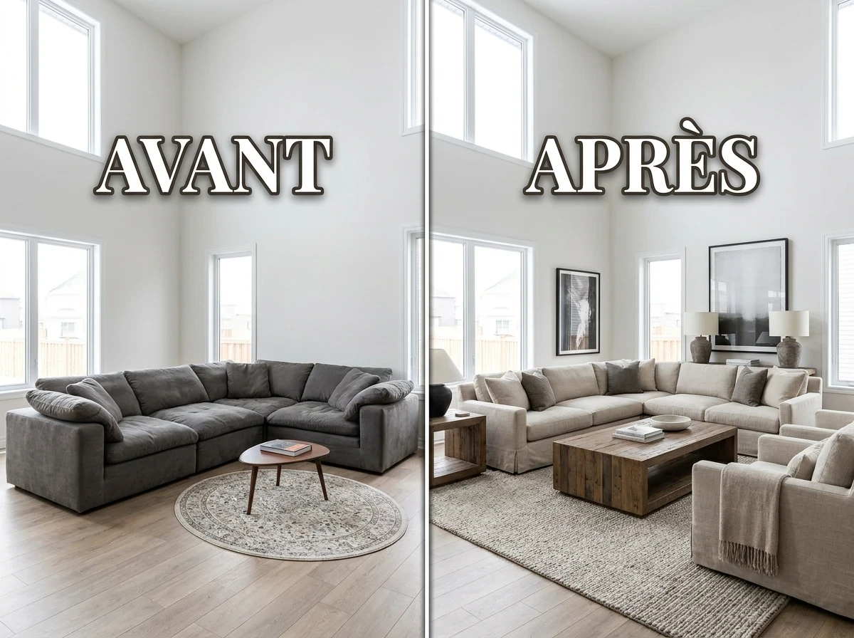 L'erreur de mauvaise proportion entre les meubles