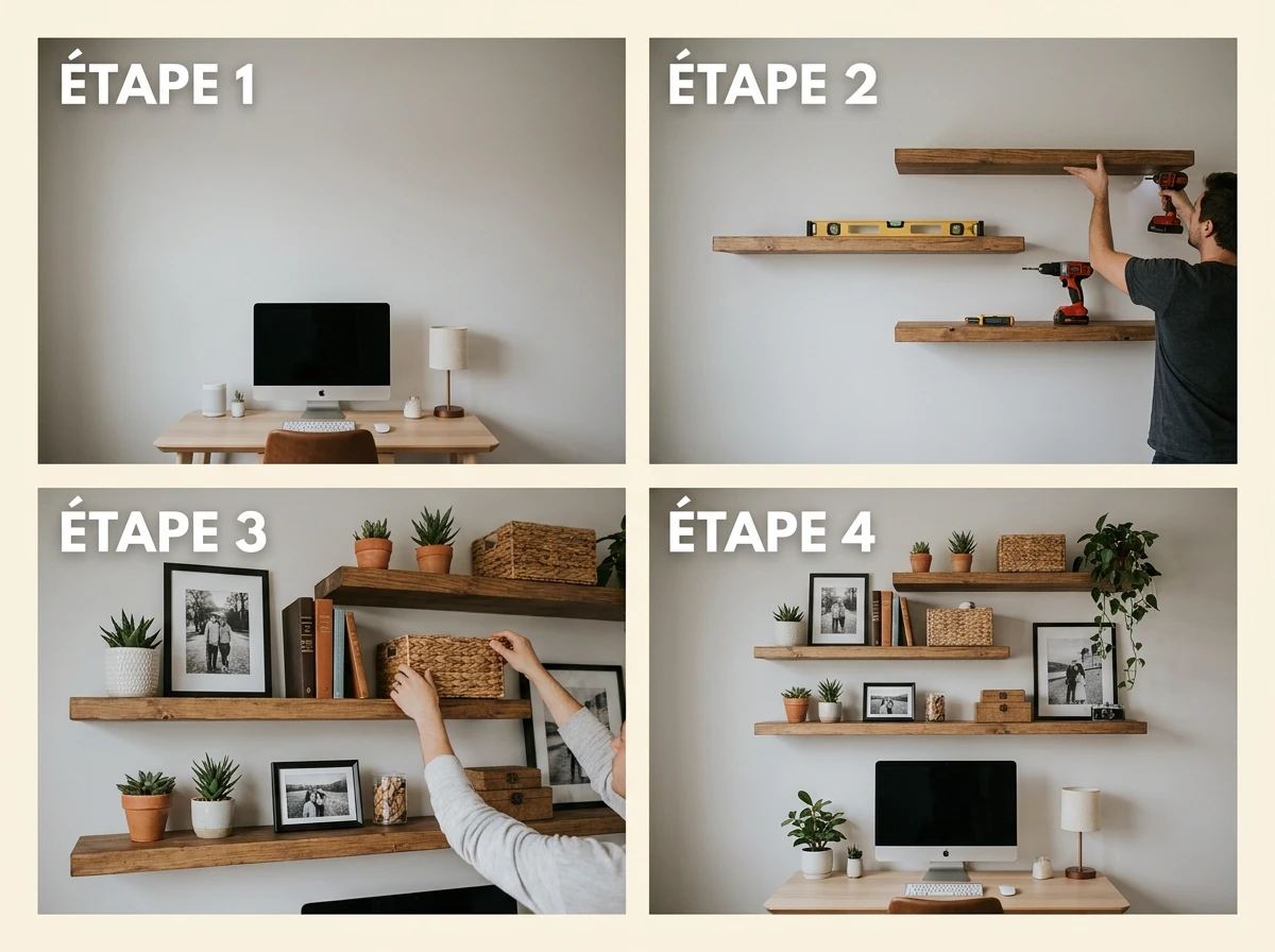Les Étagères Flottantes Asymétriques: Déco et Rangement