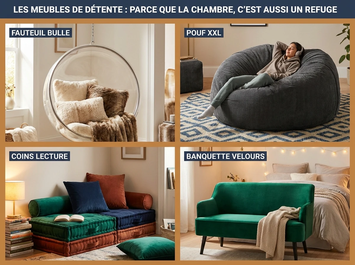 Les Meubles de Détente : Parce que la Chambre, c'est Aussi un Refuge