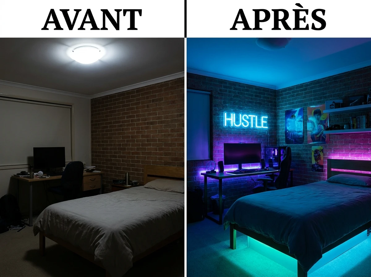 Les Néons LED et Guirlandes Colorées