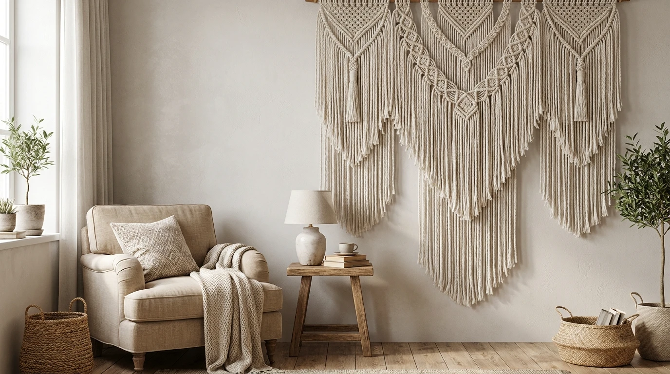 Les Rideaux de Perles ou de Franges comme Séparation Murale
