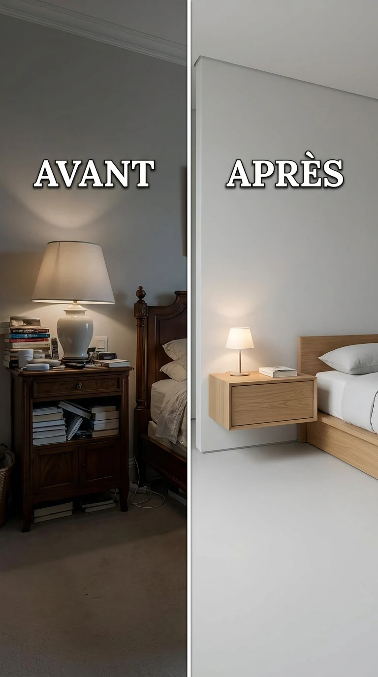 Les tables de chevet flottantes pour libérer le sol