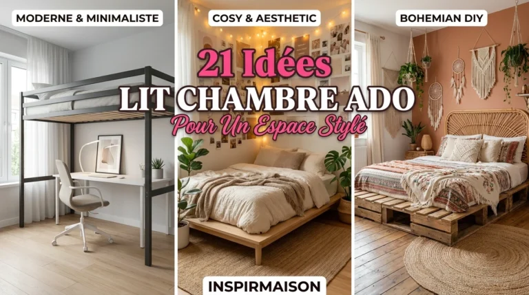 Trois styles de lits pour chambre ado: moderne, cosy, bohème et fonctionnel.