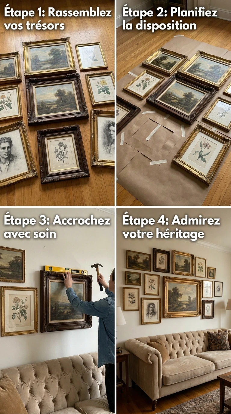 Personnalisez avec des tableaux encadrés en galerie murale
