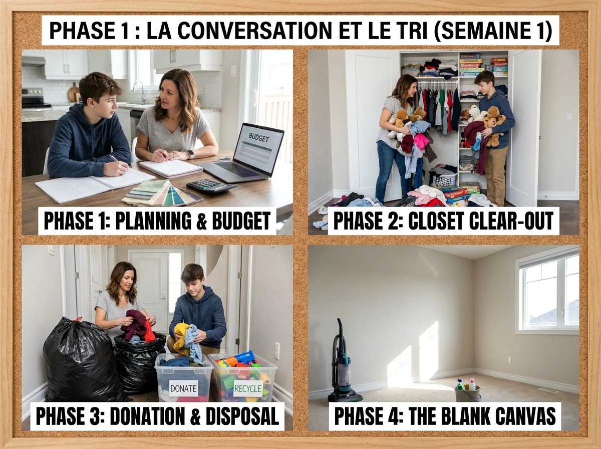 Phase 1 : La conversation et le tri (semaine 1)