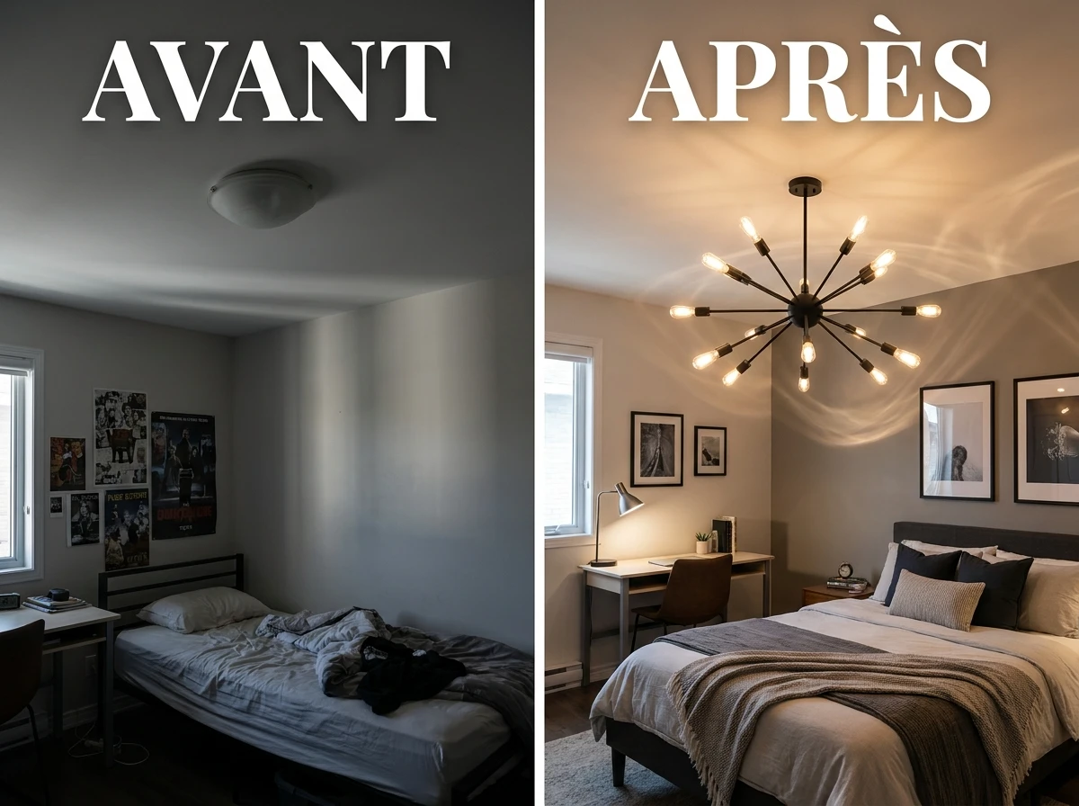Remplacer le Plafonnier par un Lustre Graphique