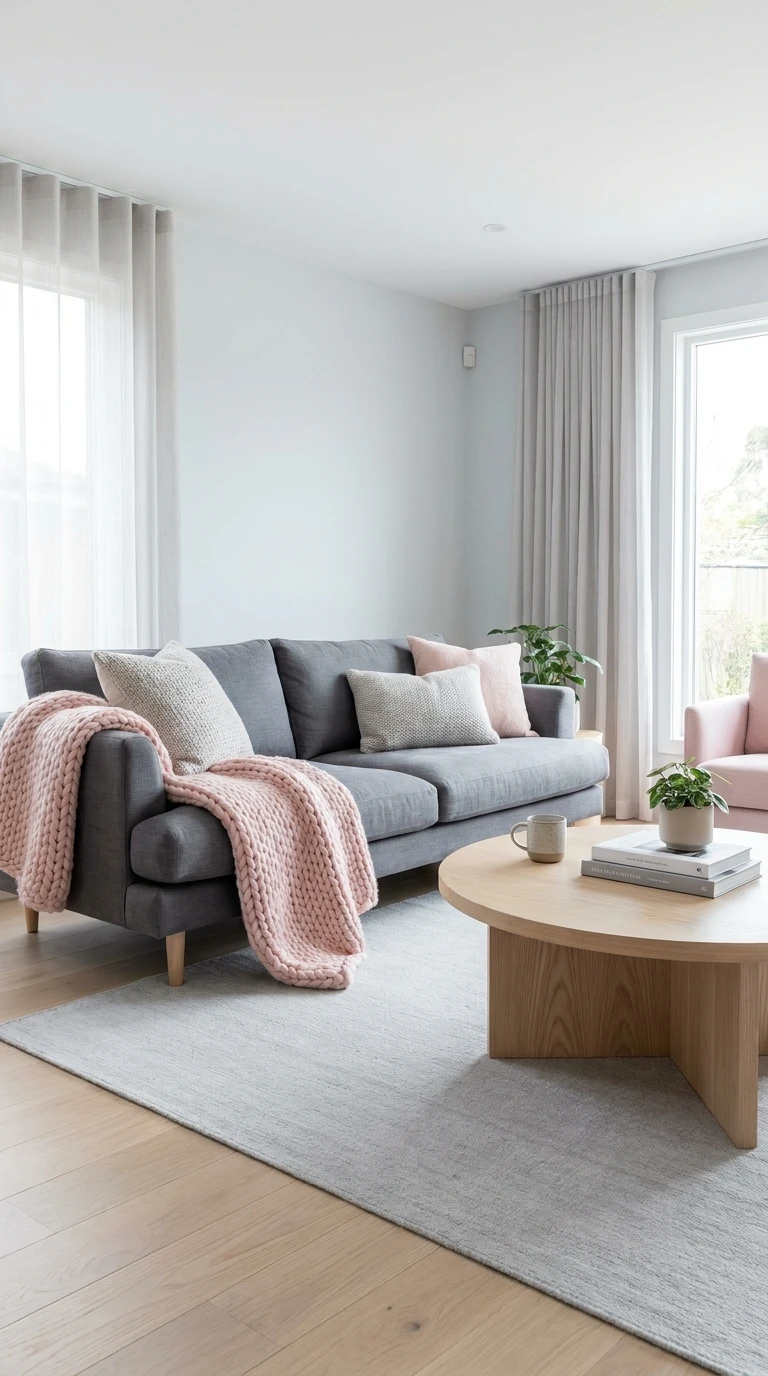 Rose et gris pour une ambiance scandinave