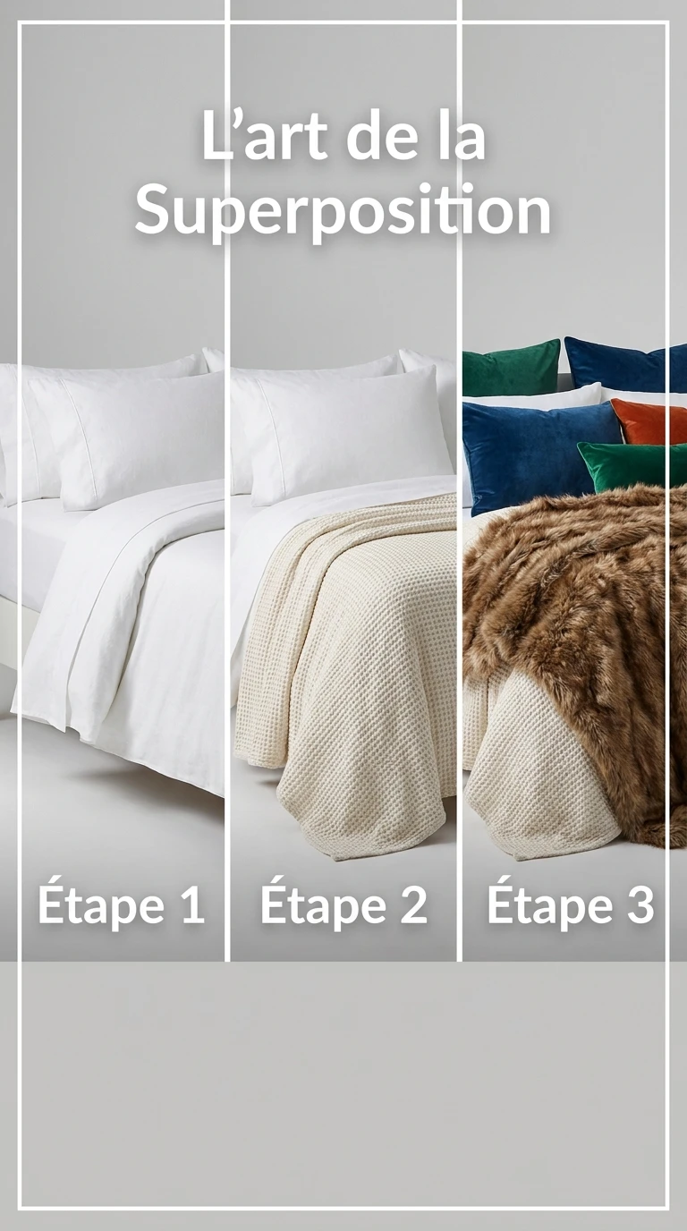 Superposer les textiles en matières différentes