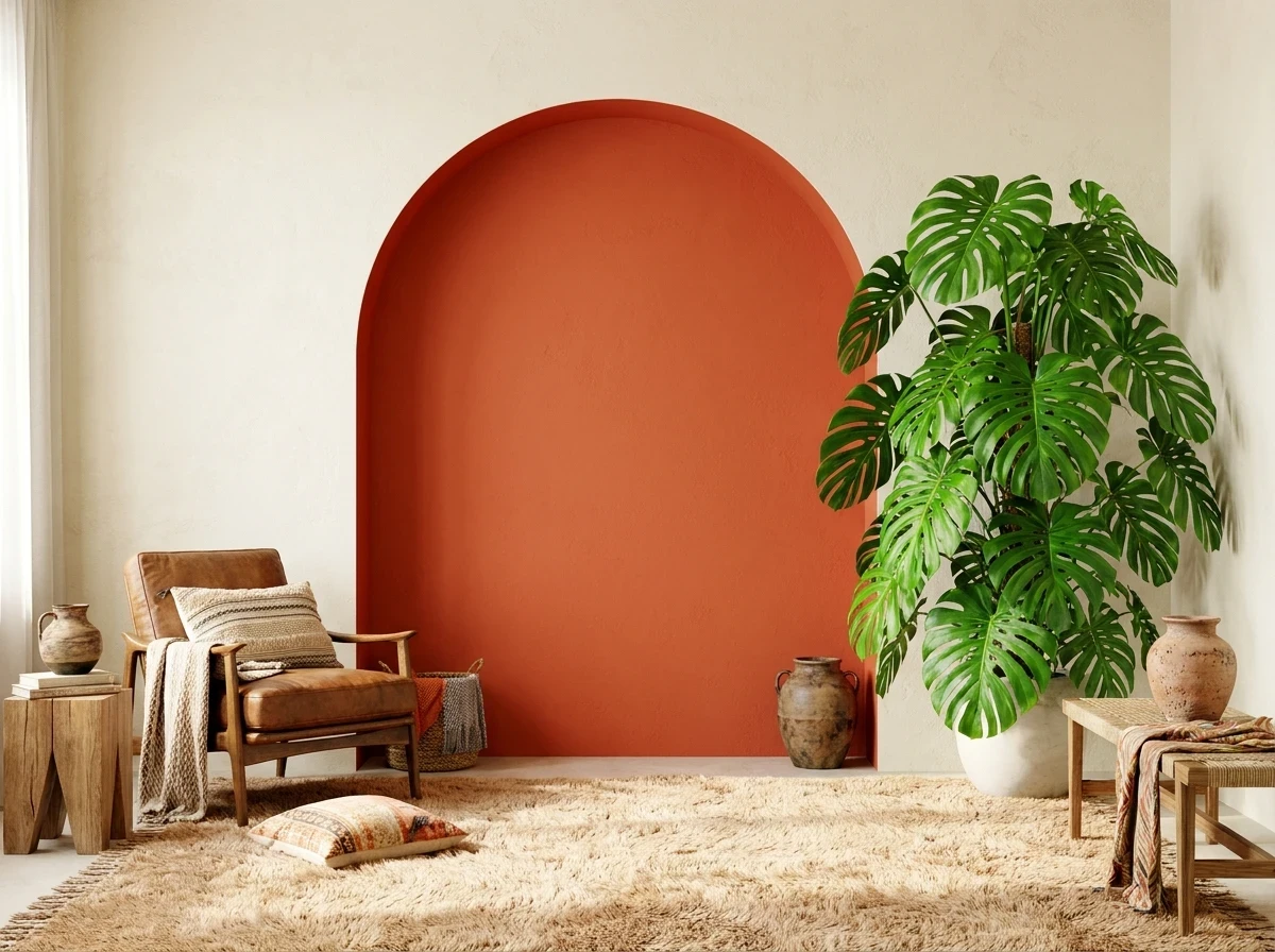 Terracotta + Beige + Blanc Cassé + Vert Plante