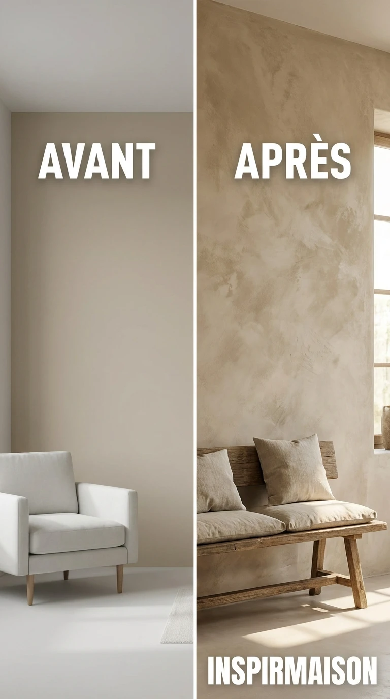 Un mur en enduit à la chaux pour la texture