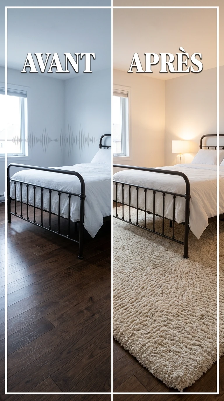 Un tapis épais sous le lit