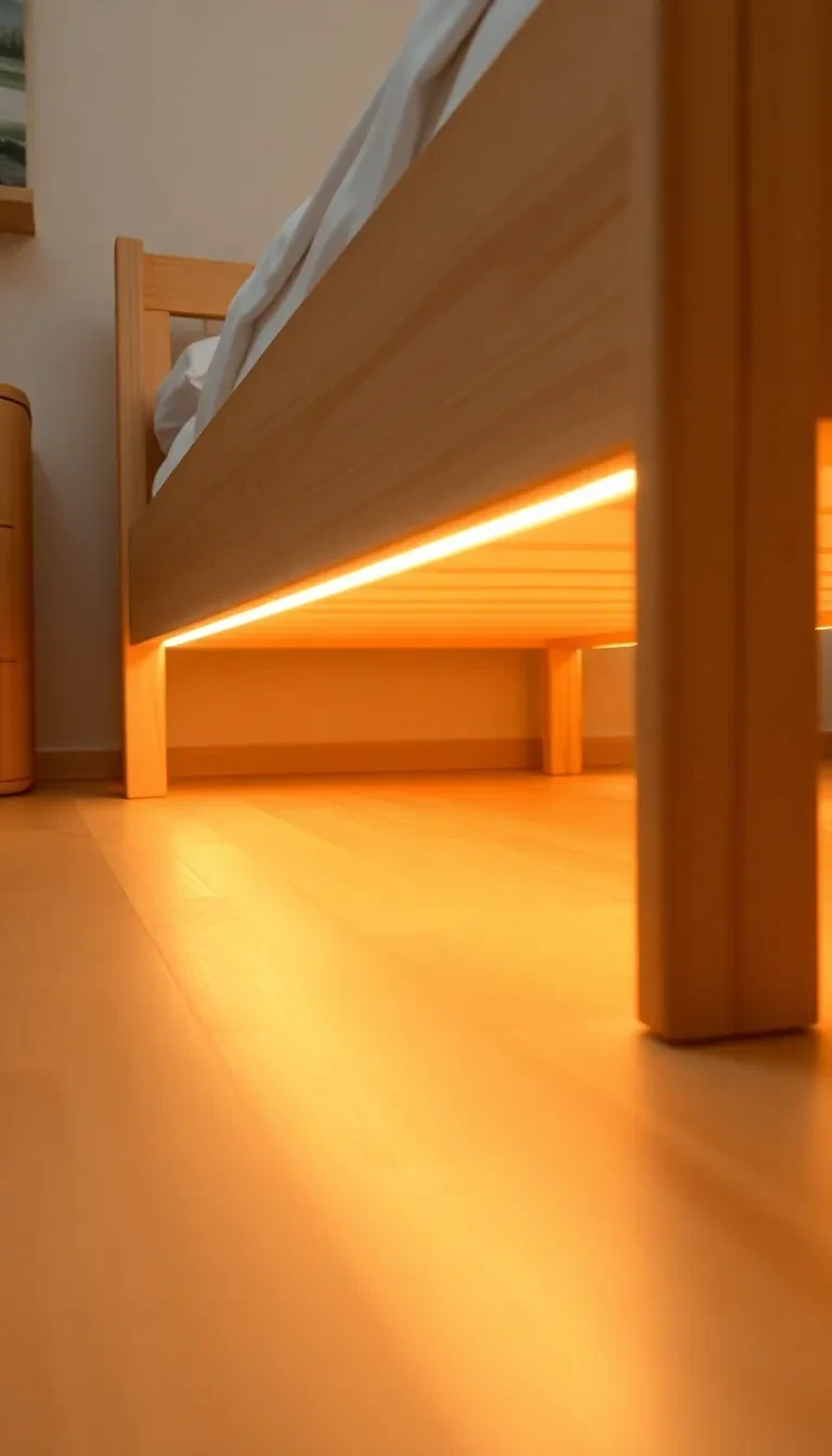 Ajoute un éclairage sous le lit pour les enfants qui ont peur du noir