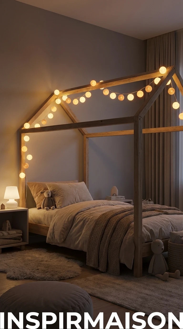 Ajoute une guirlande lumineuse douce