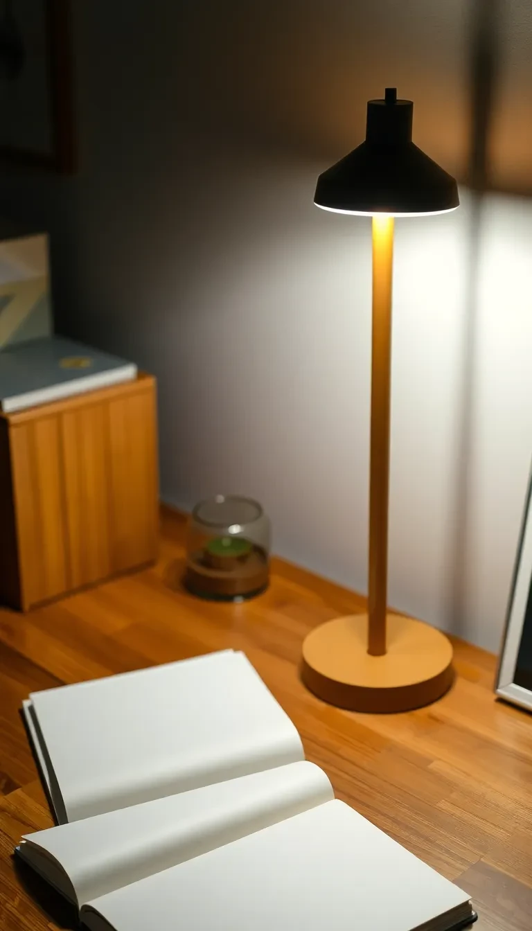 Ajoute une lampe de bureau à intensité réglable
