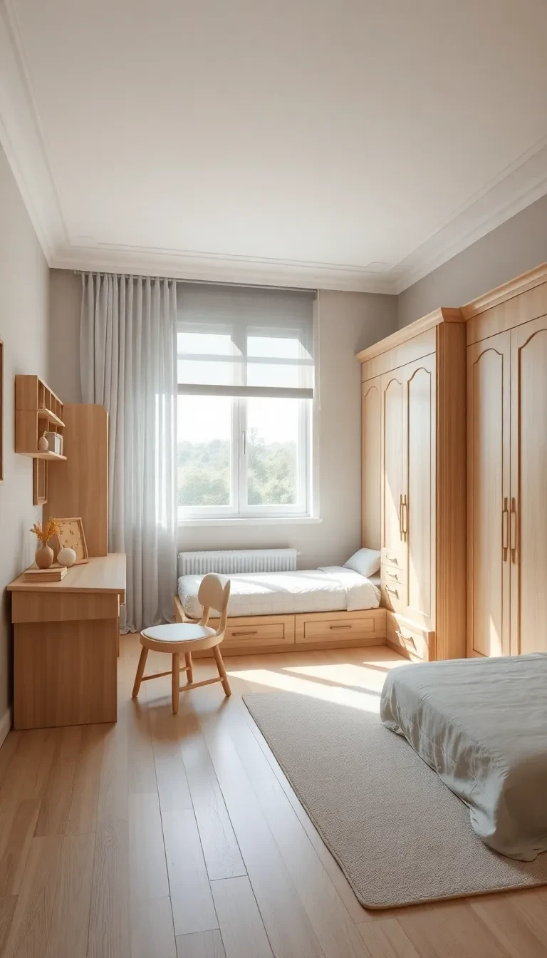 Associe le bureau à l'univers global de la chambre