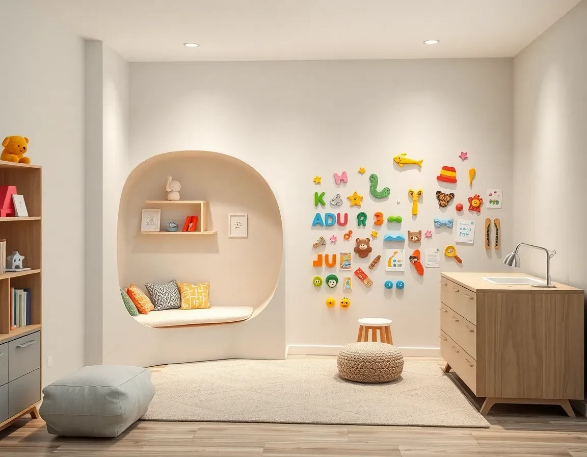 Associer le coin lecture au mur d'activité de la chambre