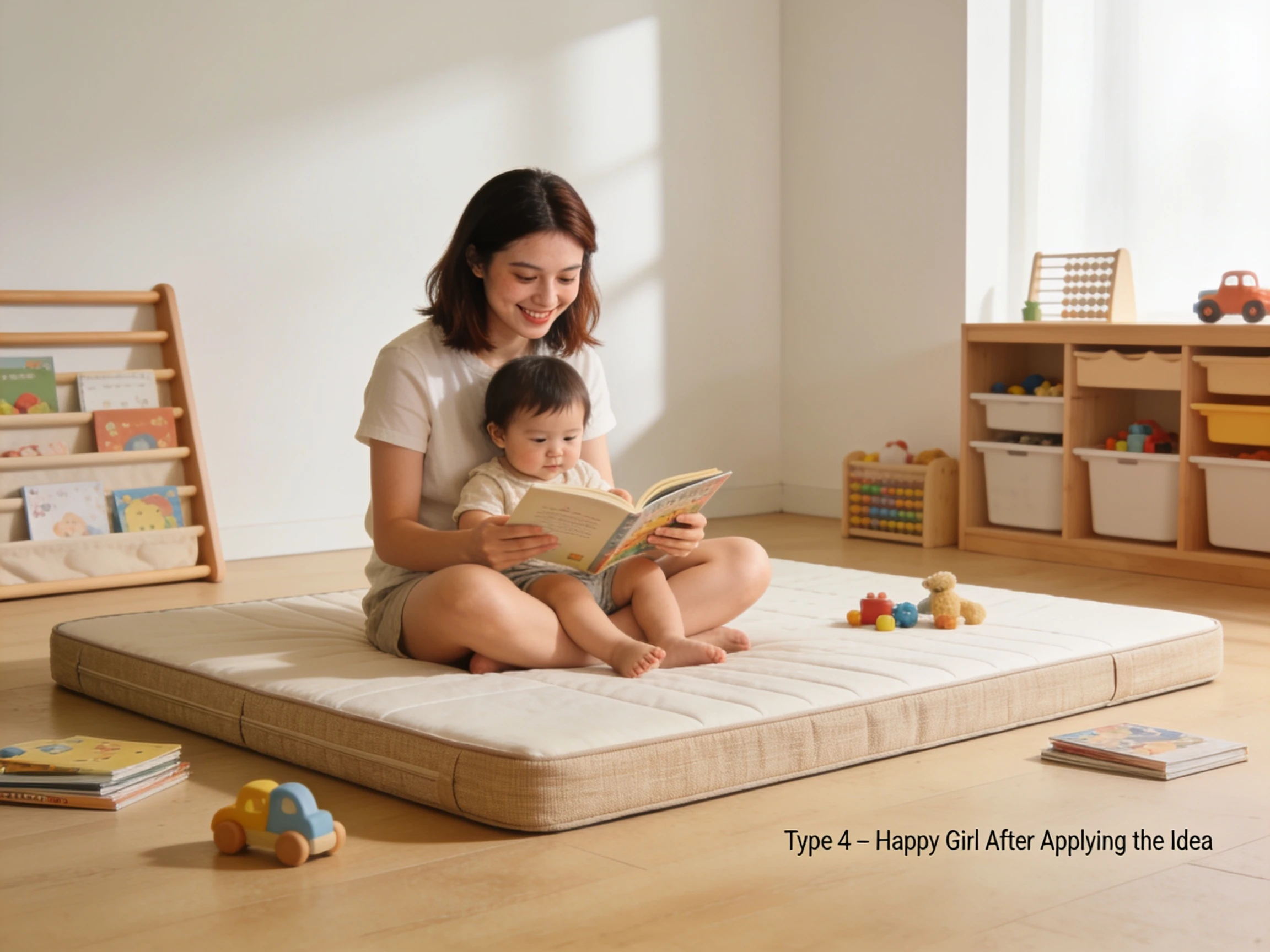Considérer le matelas posé au sol façon Montessori