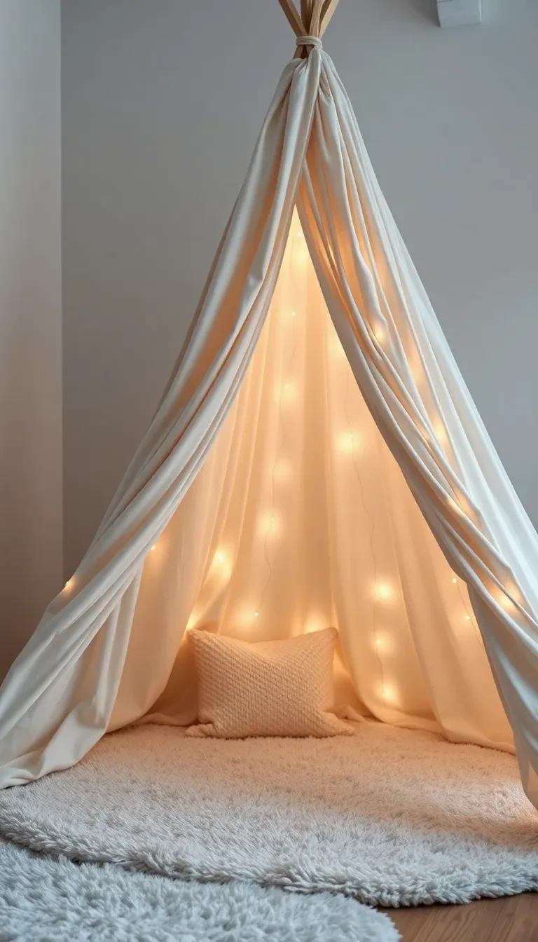 Construis une mini cabane avec un drap