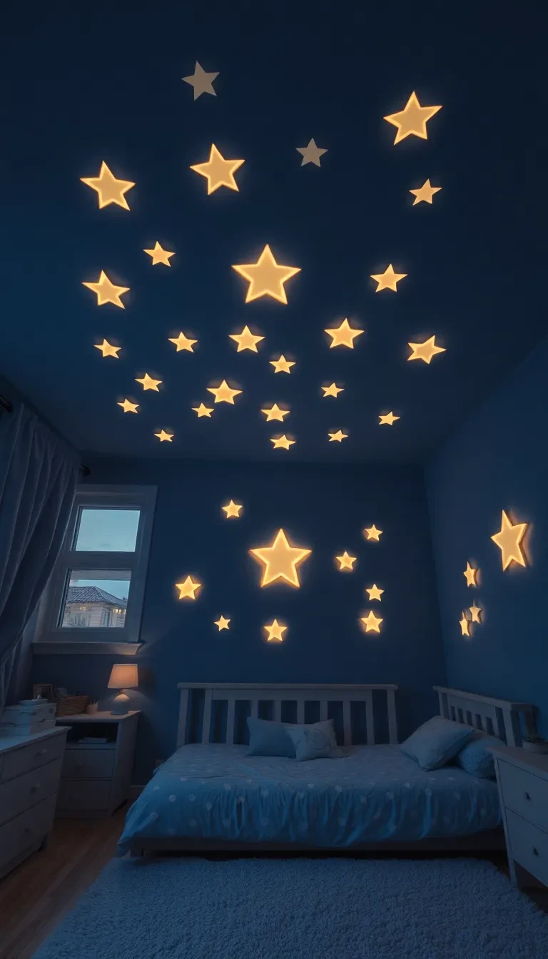 Crée un plafond étoilé avec des stickers phosphorescents