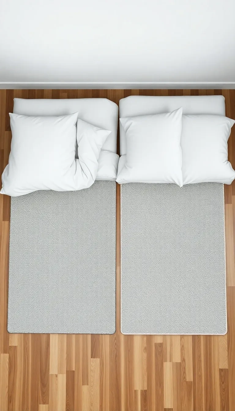 Délimite les zones avec un tapis différent pour chaque enfant