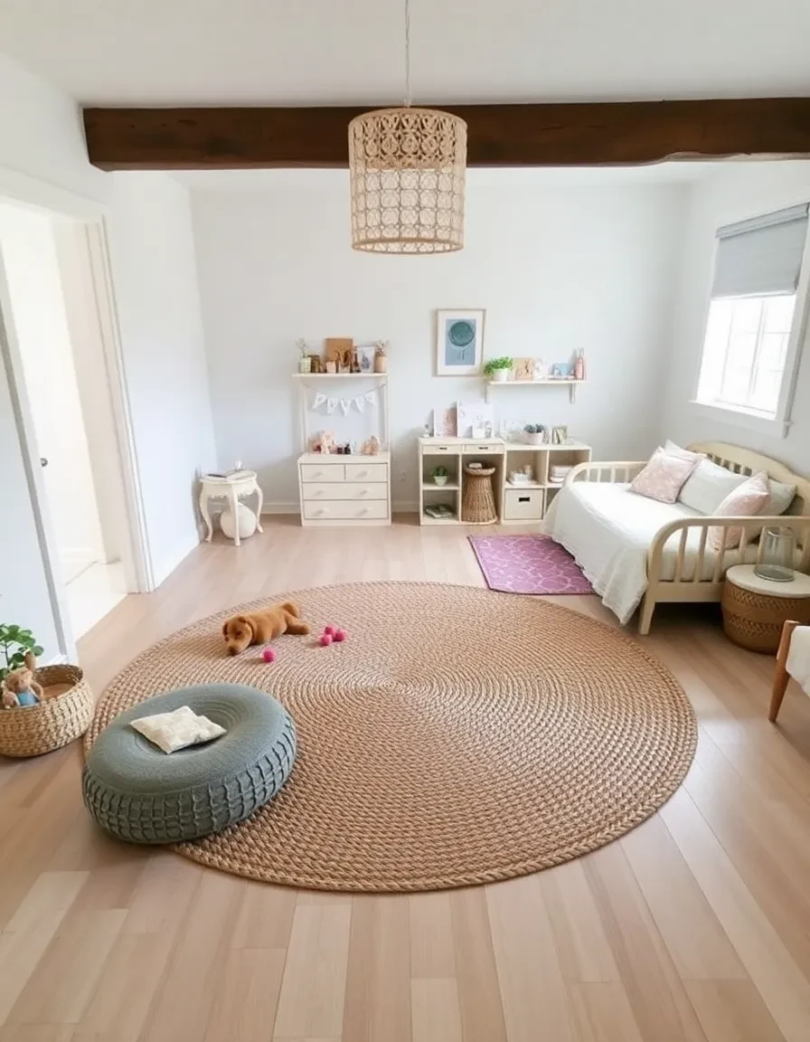 Délimite les zones avec un tapis plutôt qu'une cloison
