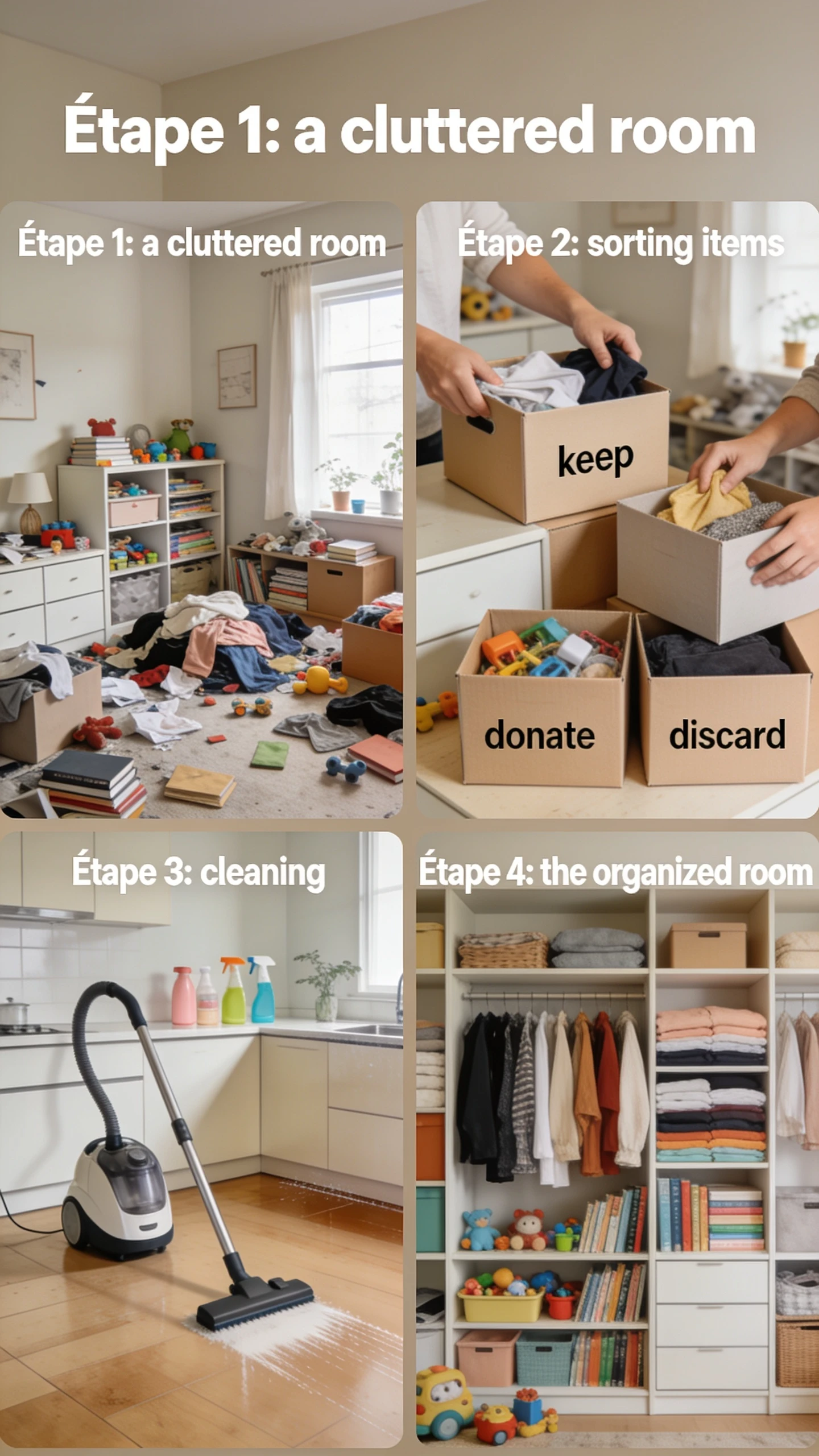 Désencombrer la chambre pour limiter les nids à poussière