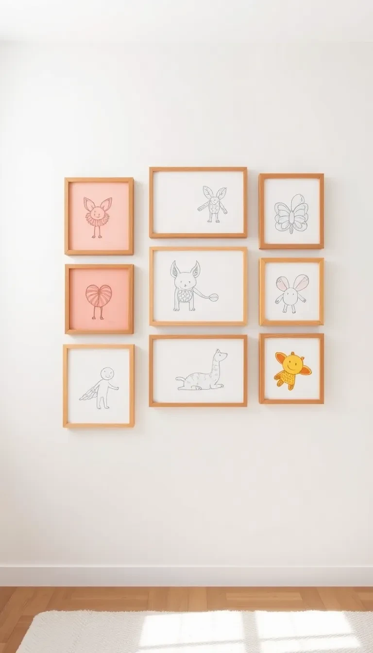 Encadre les dessins de ton enfant