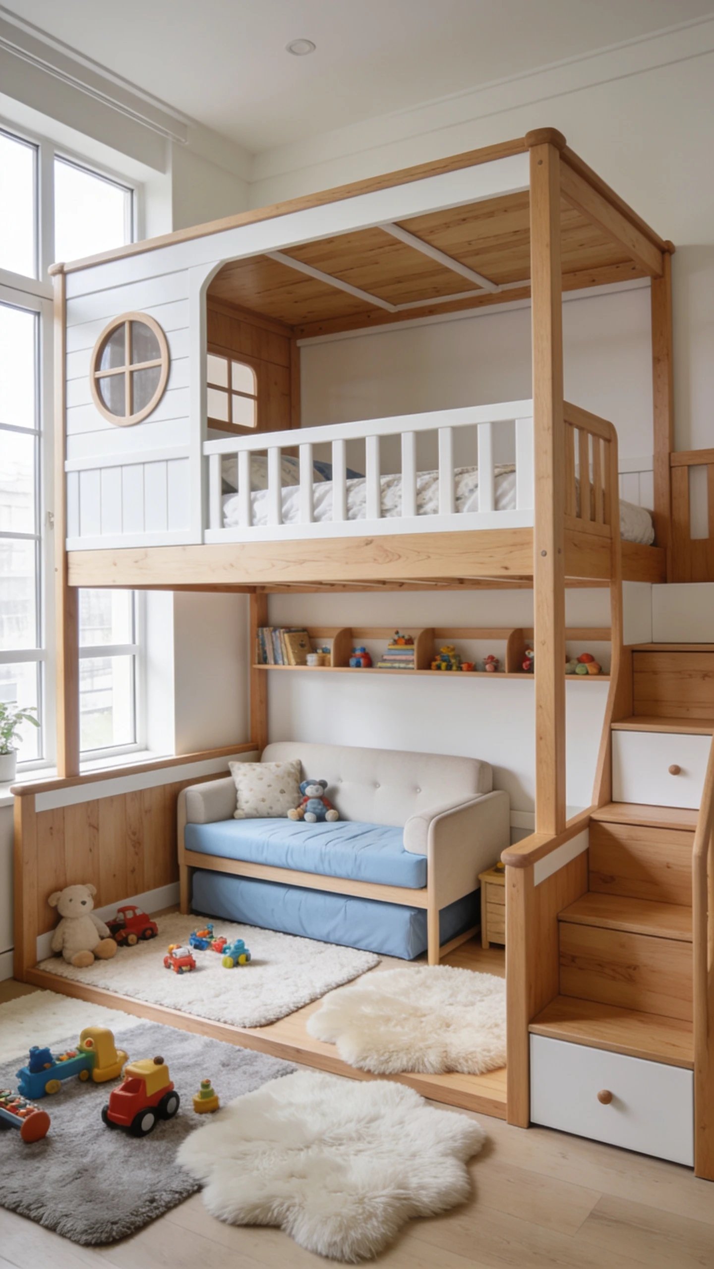 Envisage un lit mezzanine pour gagner de l'espace