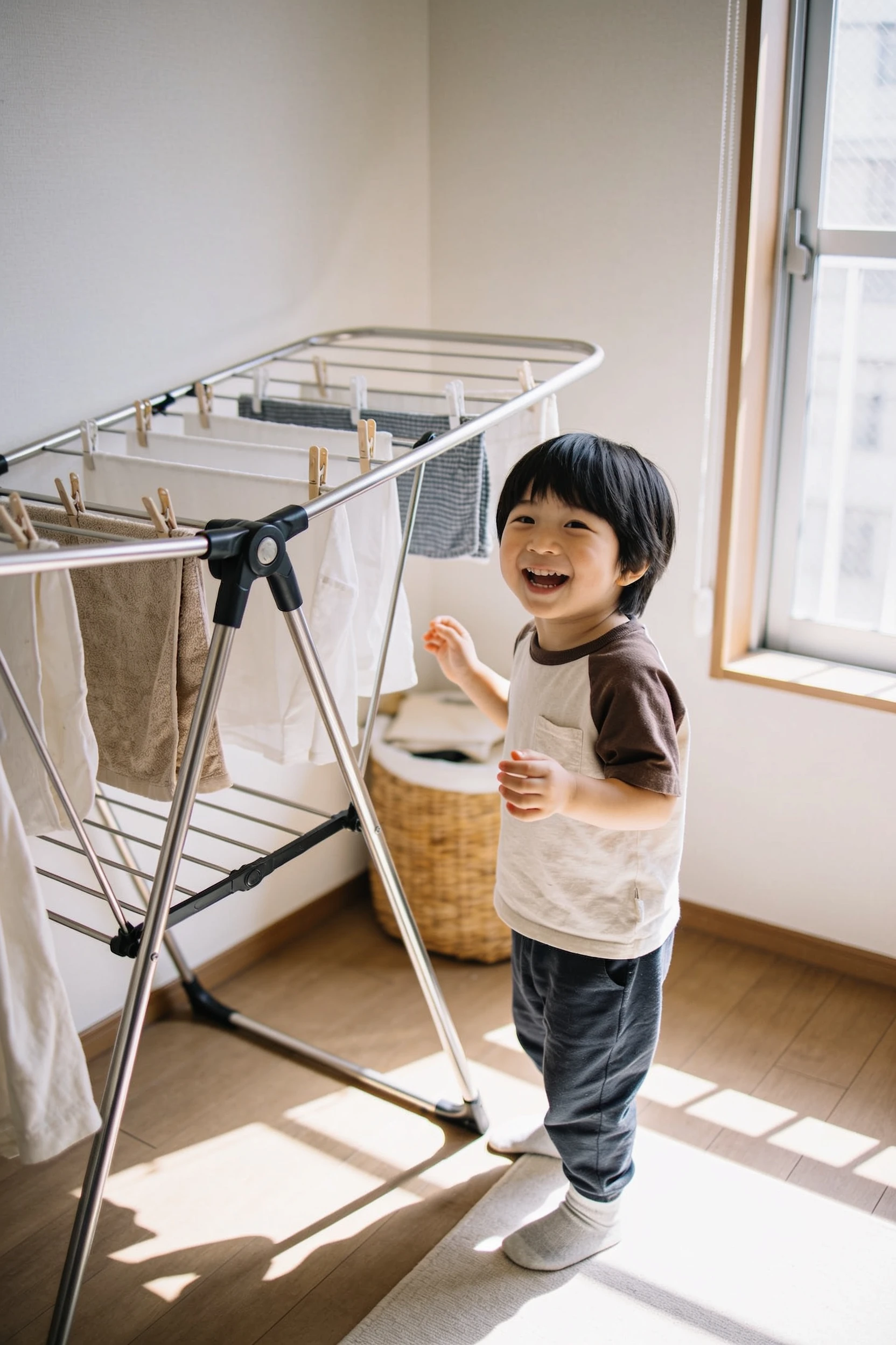 Éviter de faire sécher le linge dans la chambre