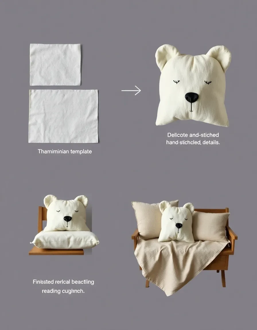 Fabrique des coussins en forme d'animaux