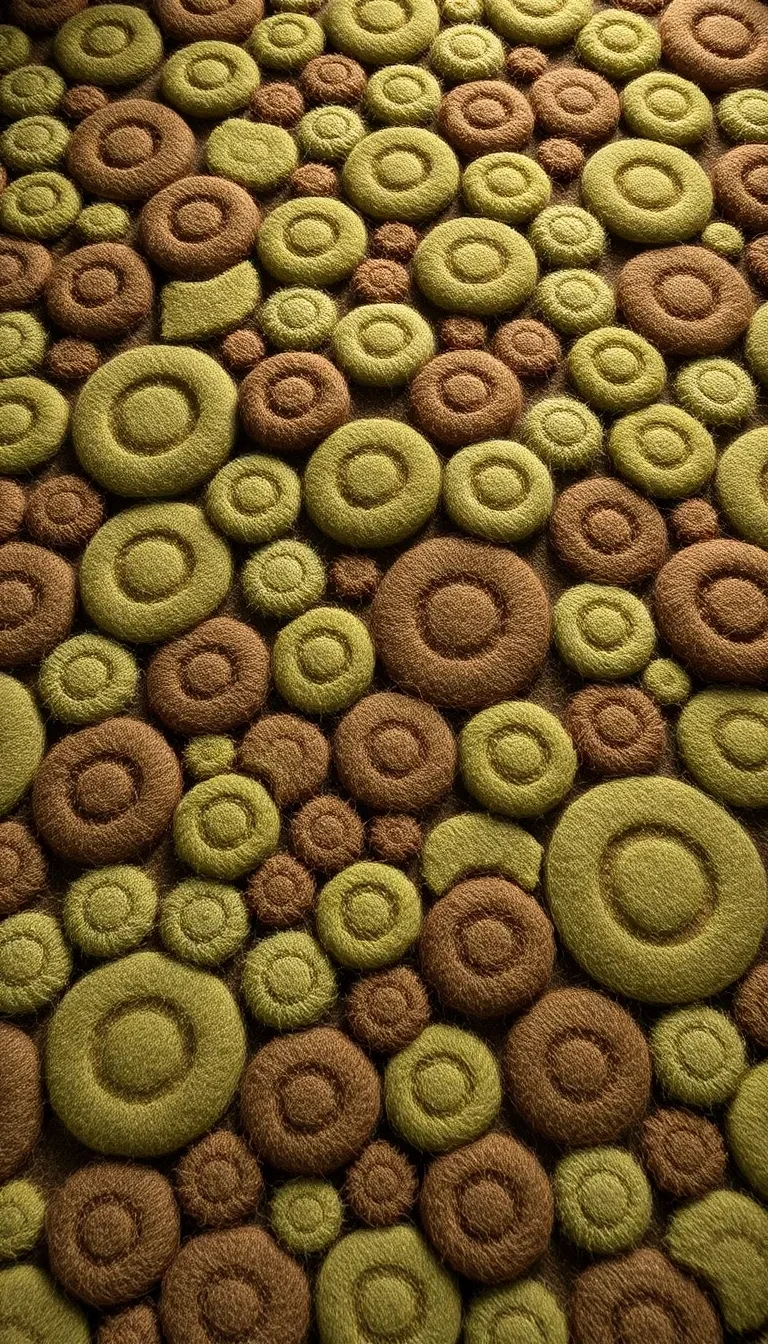 Fabrique un tapis en feutrine façon forêt