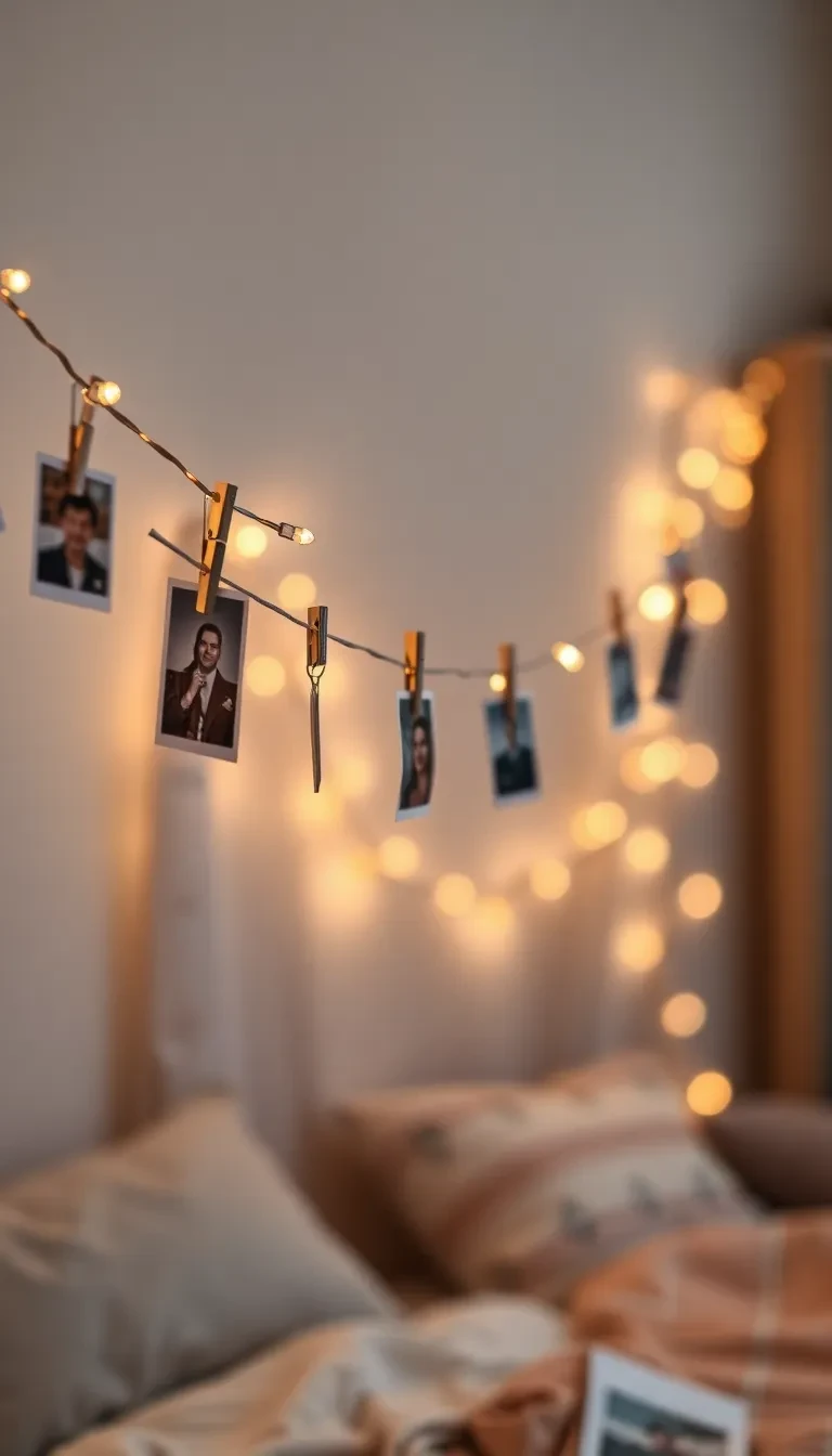Fabrique une guirlande lumineuse avec des pinces à linge photo