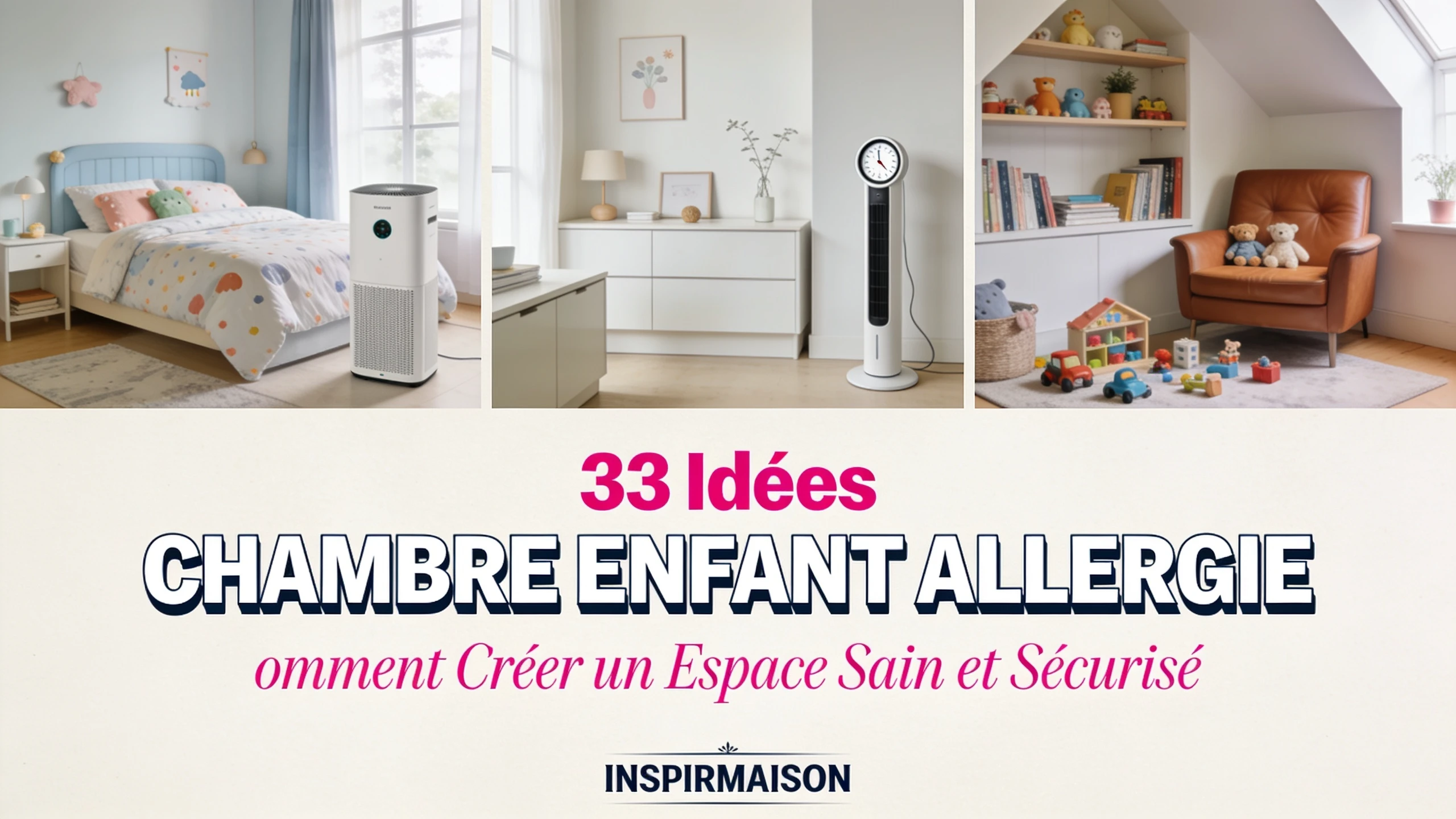 Chambre d'enfant saine avec purificateur d'air et mobilier sécurisé.
