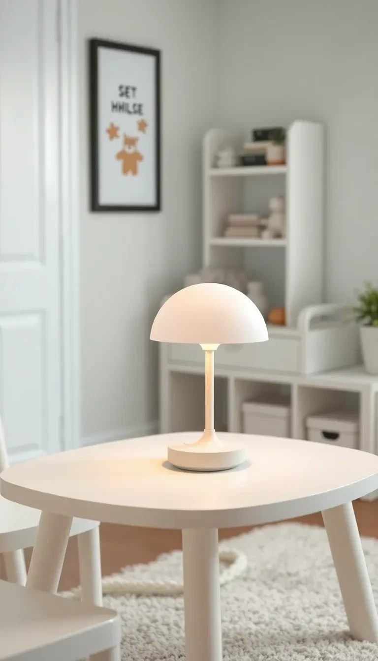 Installe une lampe à poser avec câble caché ou sans fil