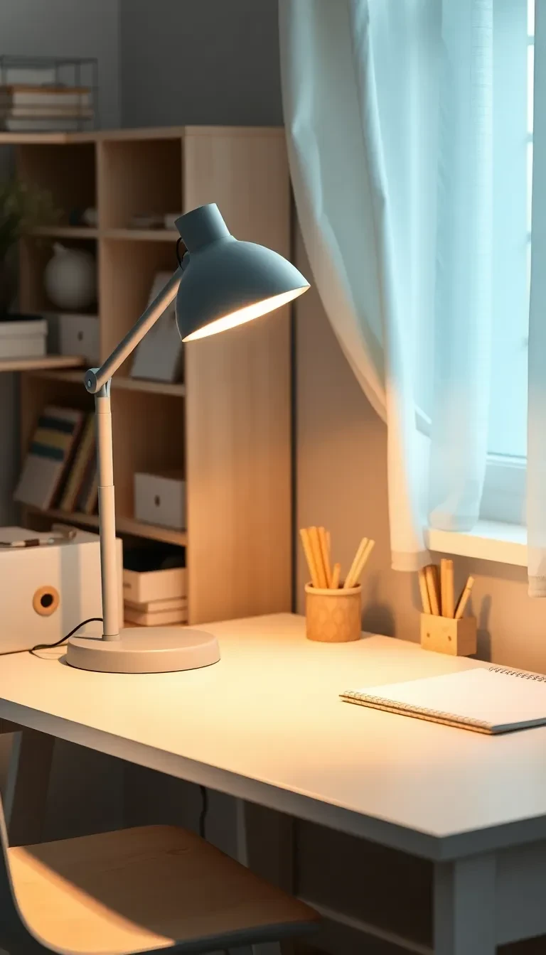 Installe une lampe de bureau à intensité réglable