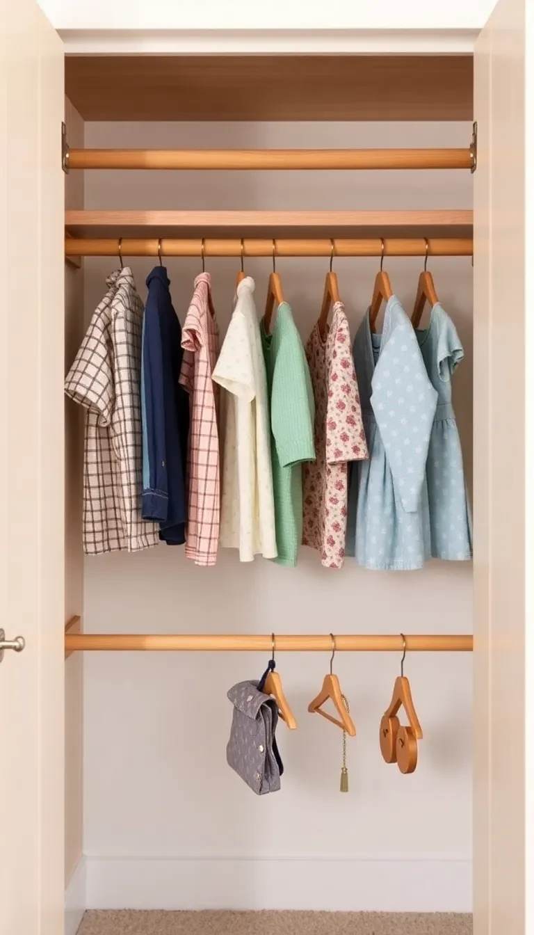 La barre à vêtements installée bien plus bas