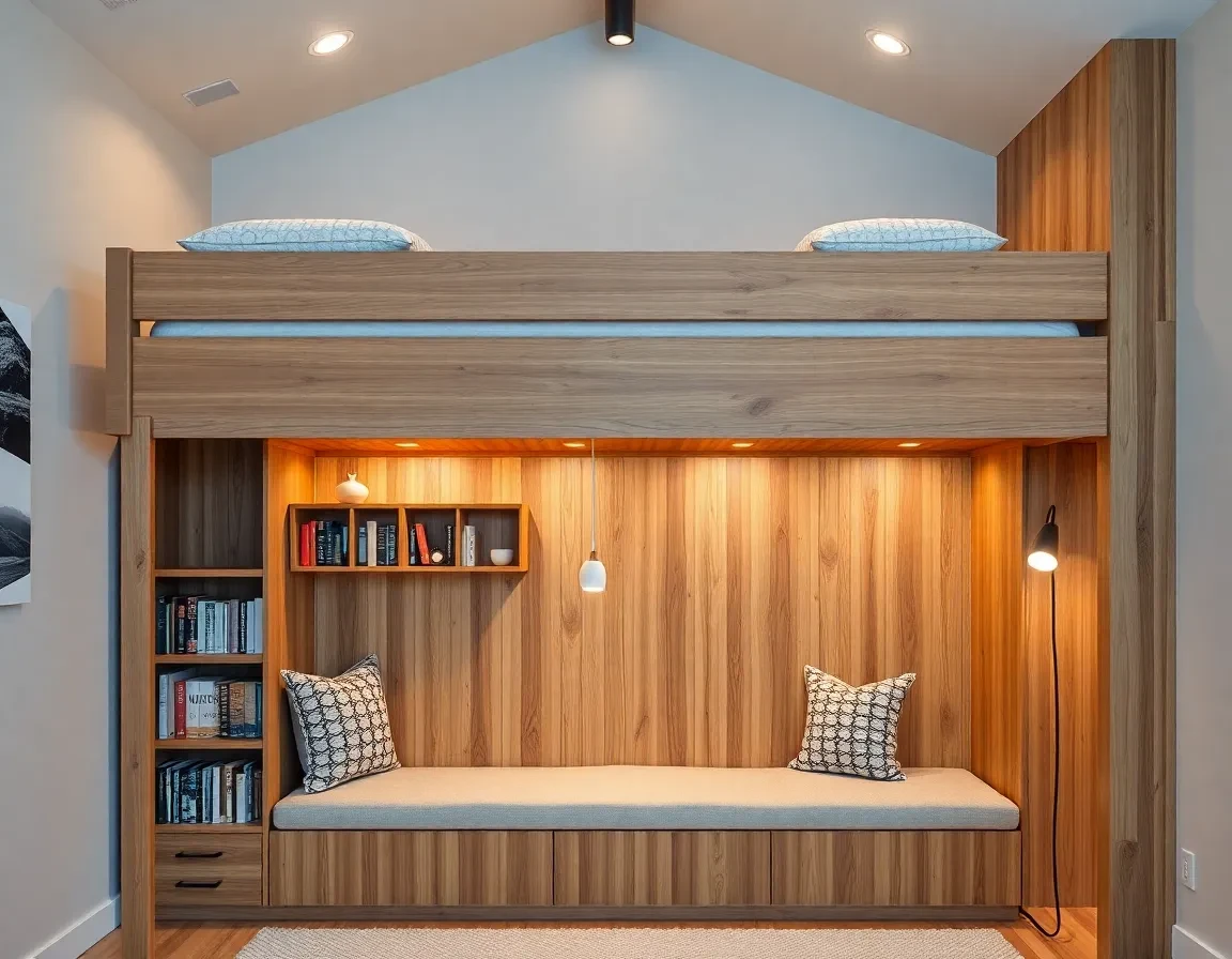 La niche sous un lit mezzanine, pour gagner de la place