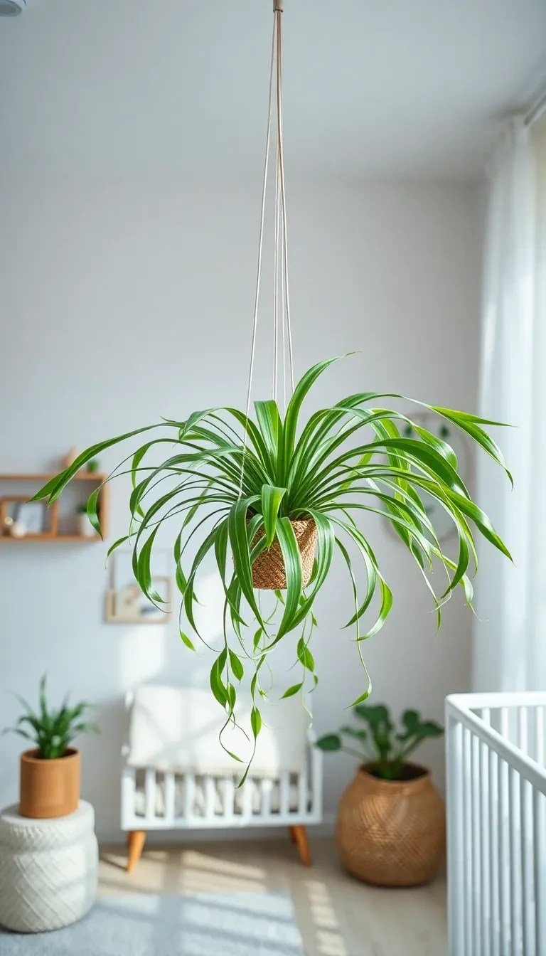 La plante araignée en suspension, pour libérer de l'espace