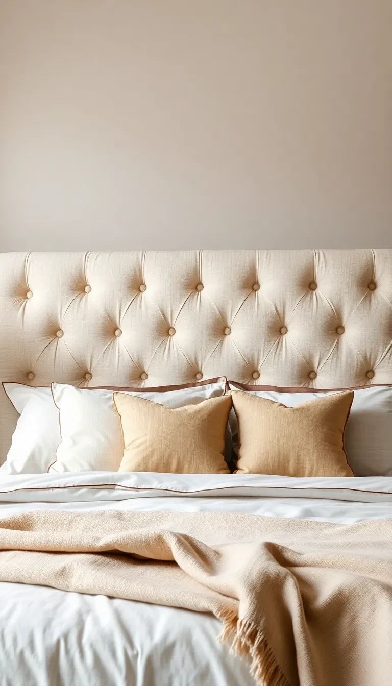 La tête de lit capitonnée en tissu