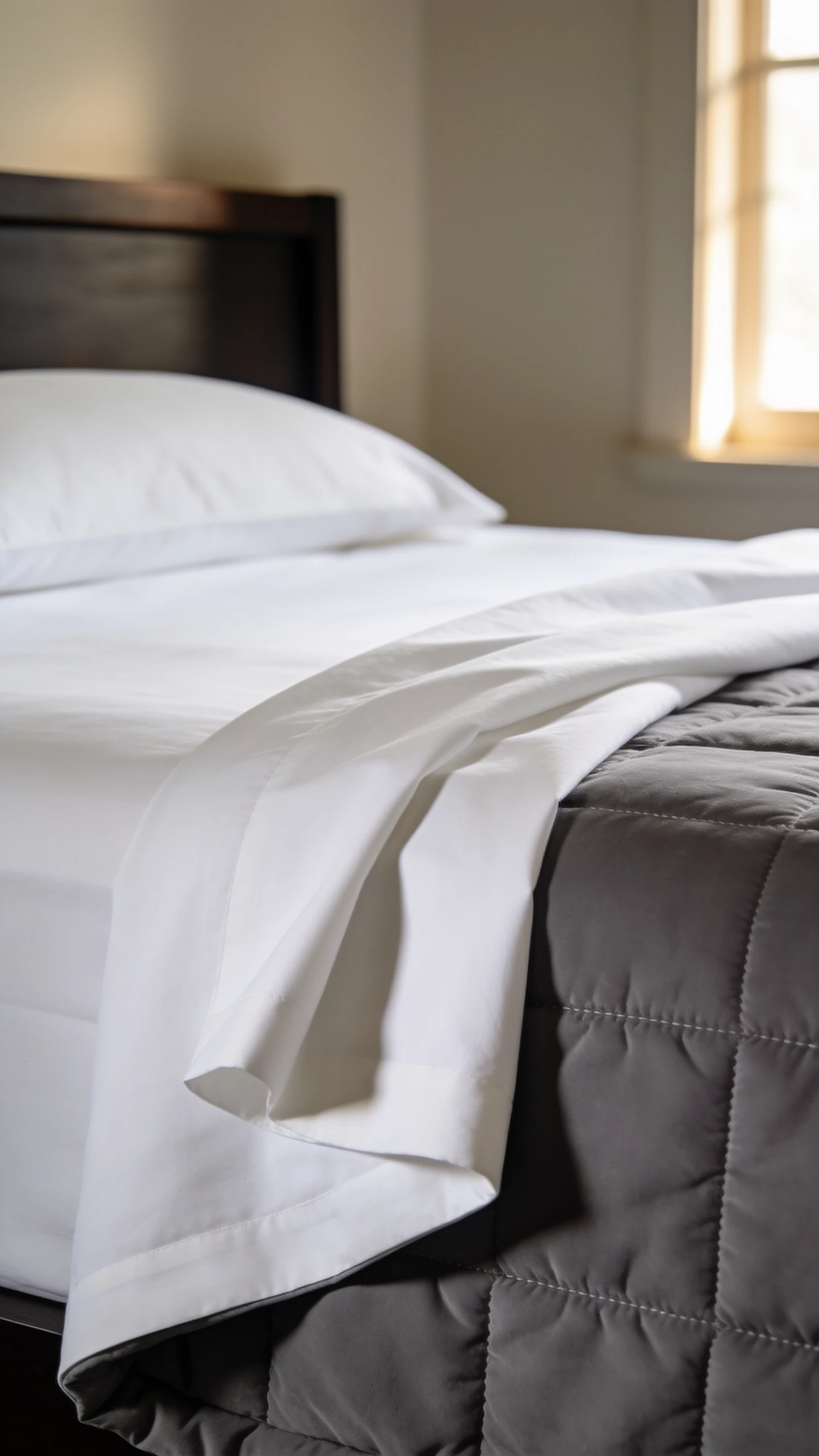 Laisser dépasser le drap plat sur la couette