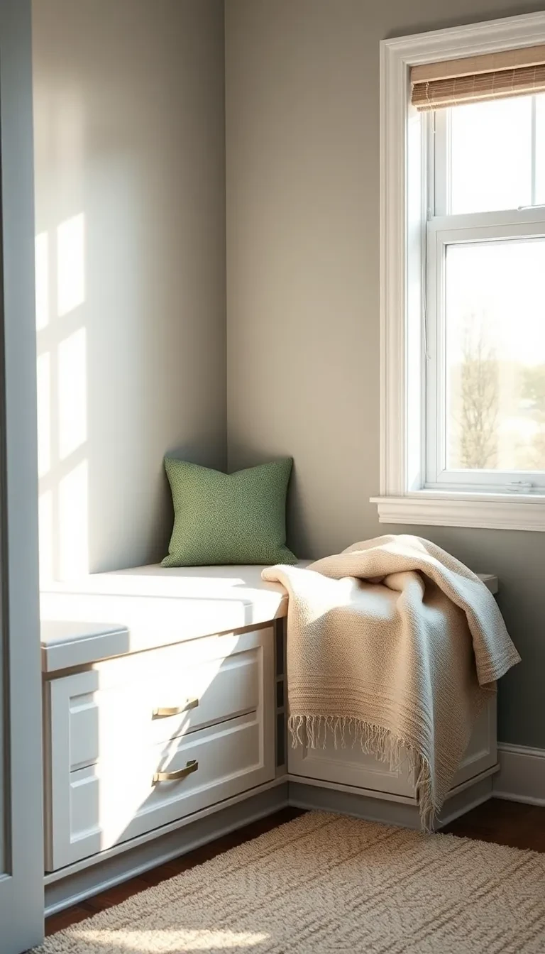 Le coffre banquette installé sous la fenêtre