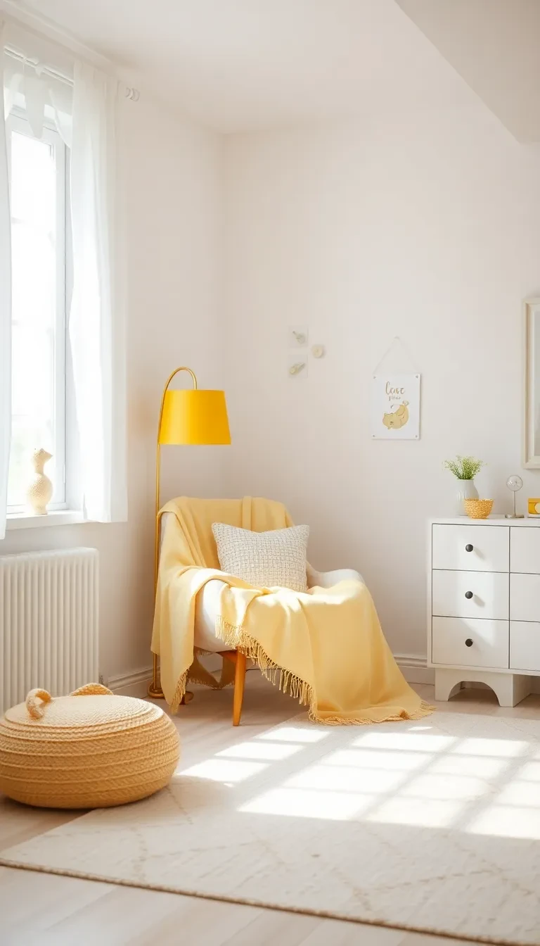 Le jaune pâle, uniquement en petite touche