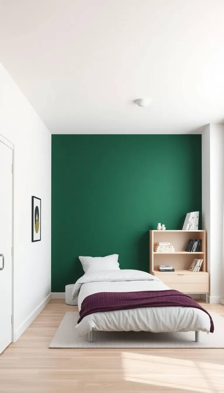 Le mur d'accent, plutôt que toute la pièce