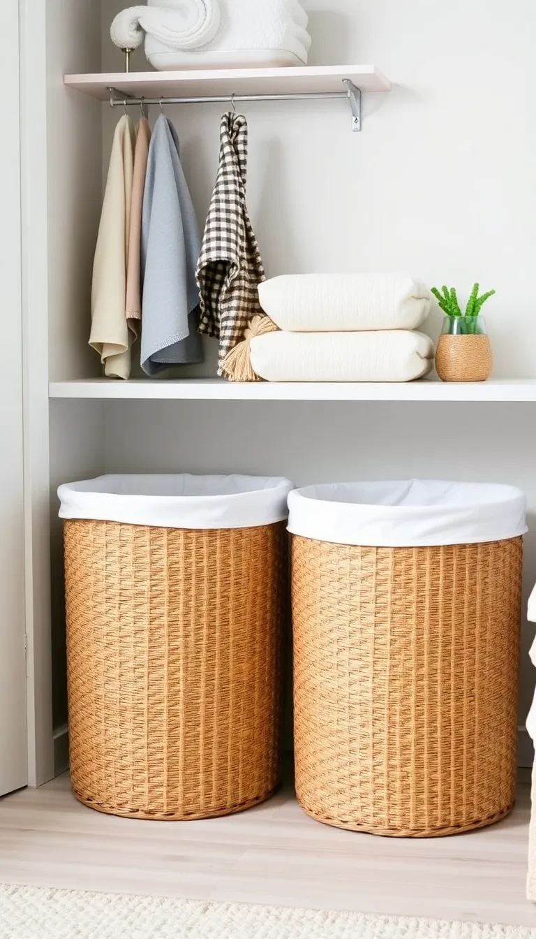 Le panier à linge propre, séparé du linge sale